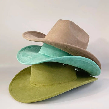 western Premium suede cowboy hat stylish men's and women's fedora Suede Panama hat perfect for outdoor festive activitieswestern