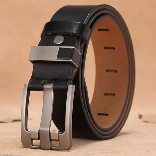 Long Large Plus Size 130 140 150 160cm Vintage Alloy Pin Buckle Men Belt High Quality Cow Genuine Leather Luxury Strap Male Belt