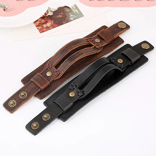 Fashion Men Women Punk Bracelet Retro Wide Faux Leather Belt Bracelet Wristband Jewelry Gift