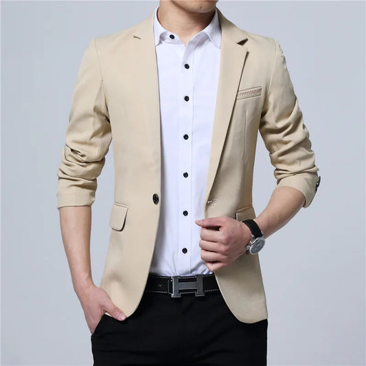 2023 New Fashion Spring Autumn Casual Men Blazer Cotton Slim Inglaterra Terno Blaser Masculino Machone Male Blazer Men Size M-5xl