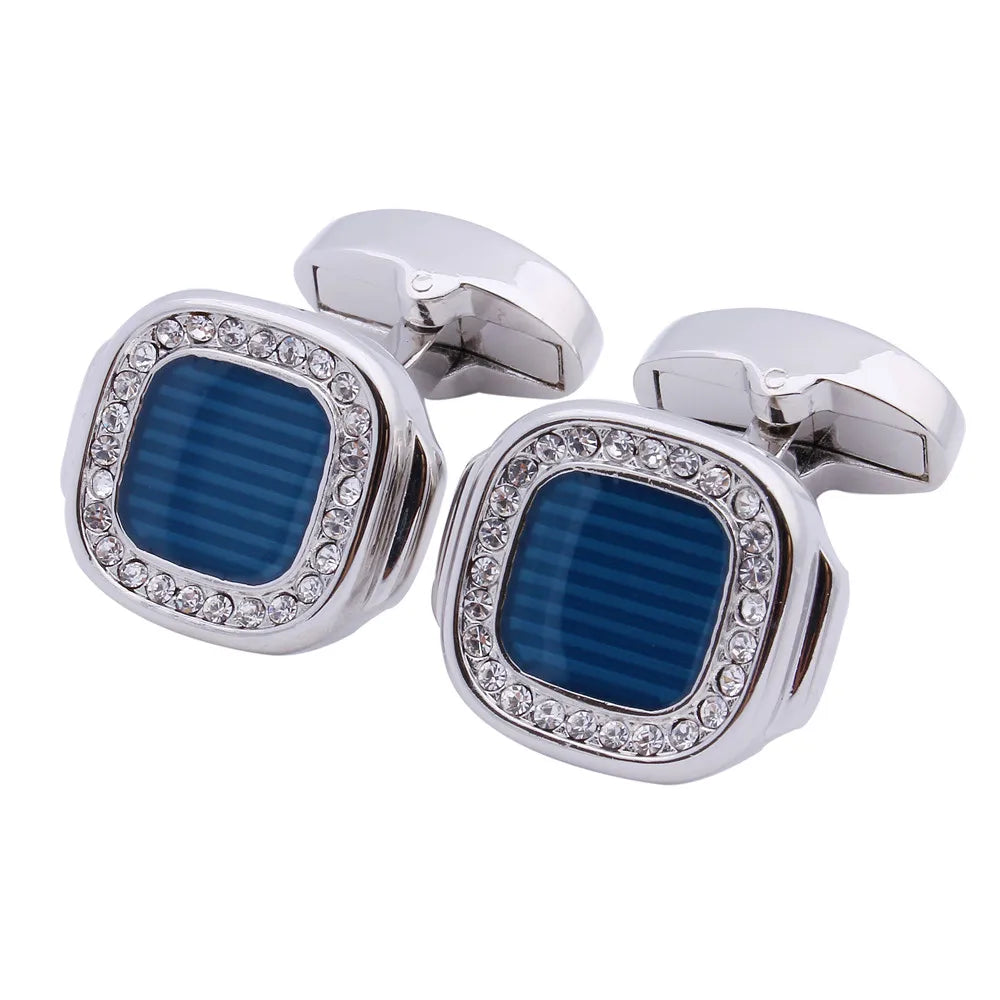 Cufflinks for Men with Gift Box, Black Tone Brown Polishing Enamel, Suit for Business French Shirt Tuxedo Suit HAWSON