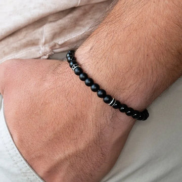 New Arrive Fashion Men Bracelet Simple Round Stone Beaded Charm Bracelets & Bangles For Men Jewelry Gift Pulsera Hombre