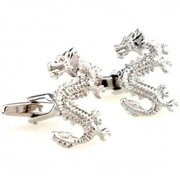 Fashion Siver and Gold Color Dragon Cufflink Cuff Link Free Shipping