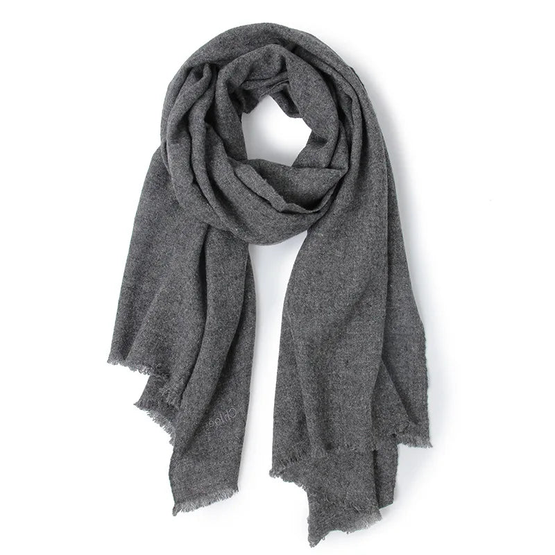 Wool Yark Hair Solid Scarf For Women and Men