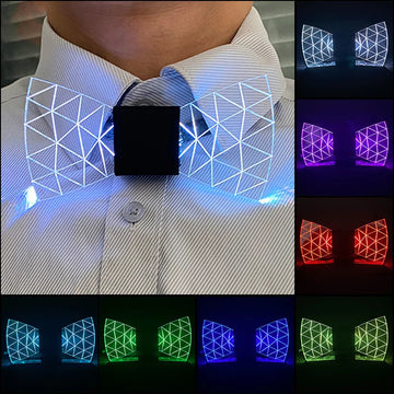 LED Acrylic Bow Tie Light up LED Men Bow Tie Luminous Bow tie Costume Men Ties DJ Dance Glow Decoration Novelty Gift LED Cravat