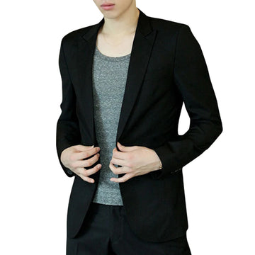 Männer Blazer Mantel schlanker Anzug koreanischer Stil Black Casual Business Daily Jackets Nin668