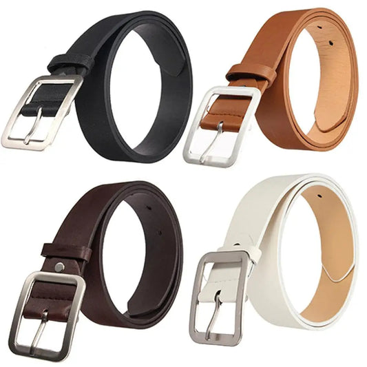 Fashion Men's Belts Stylish Luxury PU Leather Casual Waistband Pin Buckle Waist Strap Business Belt ремень мужской