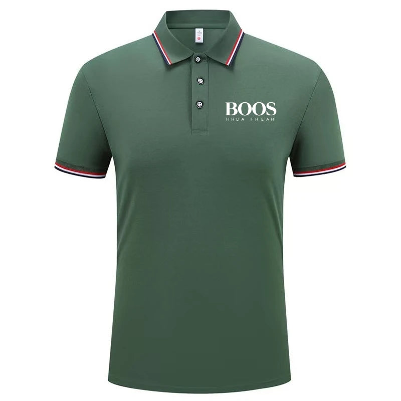 Summer New Embroidered Breathable Short Sleeved High-quality Men's Polo Shirt, Fashionable and Casual Versatile Top