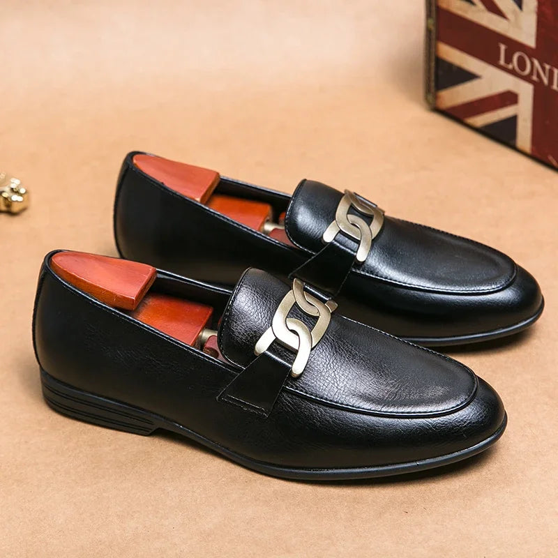 Tassel Leather Oxfords Shoes Men Loafers Casual Slip on Men Dress Shoes Italian Graceful Wedding Party Shoes Men Moccasins Black