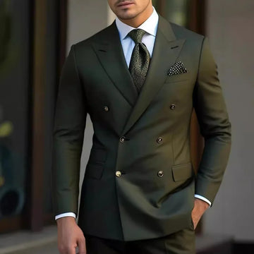 European and American Fashion Casual Men's Suits, High-end Style, Custom-made Men's Suit Two-piece Sets, Formal Business