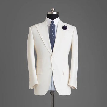 Slim Fit Wedding Tuxedo Suit Two Piece Jacket Pants Groomsmen Best Man Formal Ceremony Men's Business Blazer Set
