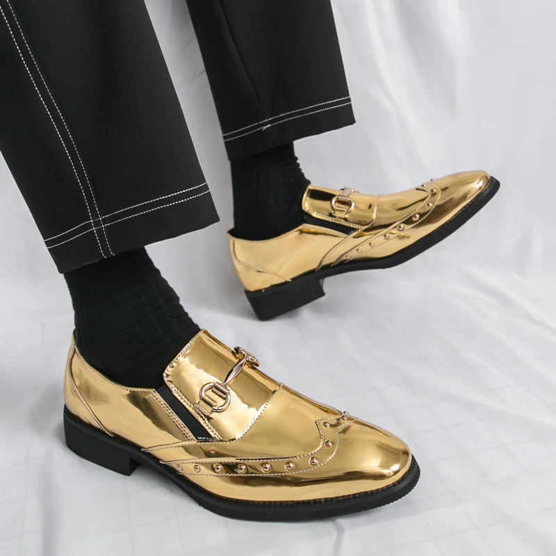 Men's Leather Loafers All-match Slip-On Shoes Classic Men Designer Dress Flats Comfortable Office Shoes Non-Slip Casual Footwear