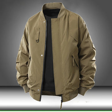 Jackets for Men Autumn Winter Baseball Jacket Fashion Casual Business Stand Collar Coat Solid Bomber Jacket Outwear Man Workwear