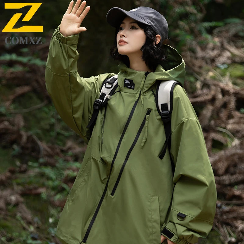Men's Jacket 2025 New Fashion Hooded Waterproof Windproof Jackets Outdoor Camping Adventure Lightweight Breathable Outerwear