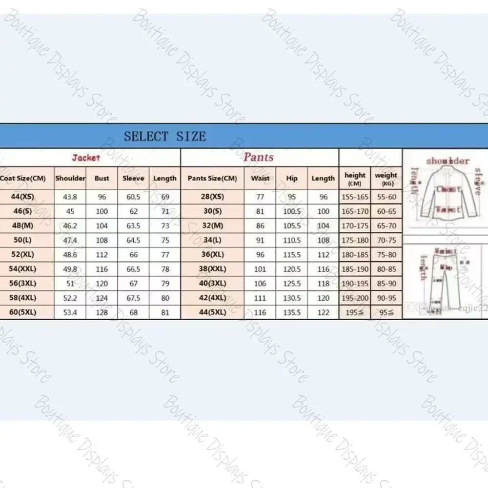 Handsome Solid Color Single Breasted Men Suit Two Pieces(Jacket+Pants) Lapel Outfits Chic Casual Party Prom Wedding Set