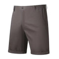 Men's Khaki Shorts Half Elastic Waist Breathable Lightweight Wrinkle Resistant Comfort Cotton Blend Casual Shorts For Beach
