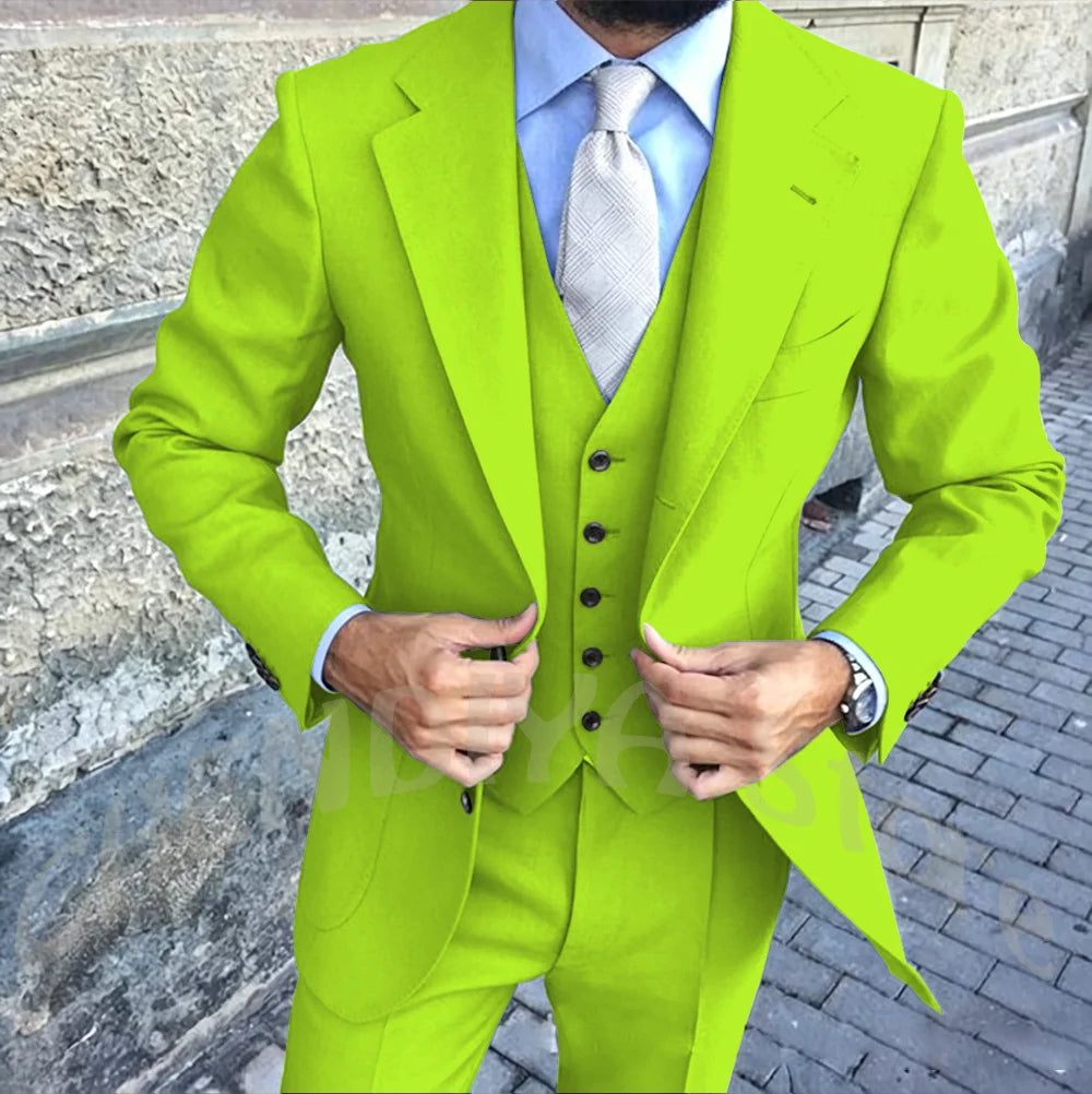 Latest Design Brown Man Work Suit Groom Tuxedos Notch Lapel Mens Business Suits Wedding  Dress Suit Sets (Jacket+Pants+Vest+Tie)