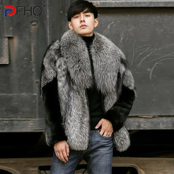 PFHQ Autumn Men's Faux Fur Coat Fashion Thickened Warm Zipper Simple Creativity Personality Comfortable Tide Windbreaker 21Z1696