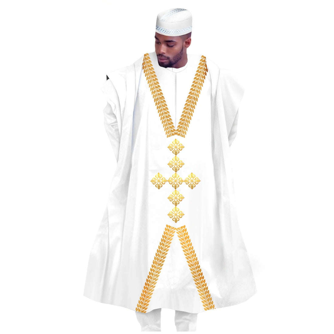 2025 African Men's Formal Wear Four-piece Set: Coat + Top + Trousers + Hat South African Traditional Wear Formal Attire