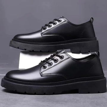 Man Split Leather Shoes Rubber Sole Man Business Office Male Dress Lether Shoes