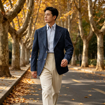 Men Natural Linen Blazer Suit Jacket Breathable Slim Fit Single Breasted Business Office Wedding Party Smart Casual Outerwear