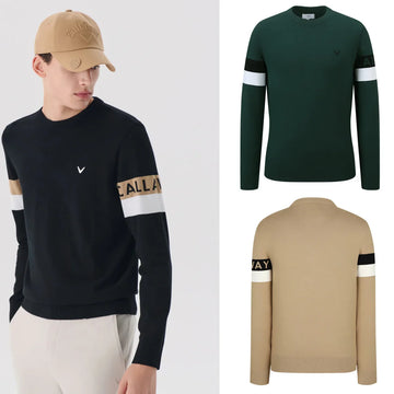 Callaway Round Neck Men's Pullover Autumn and Winter Fashion Knitted Sweater Outdoor Leisure Sports Golf Men's Wear