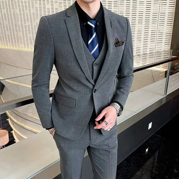 Suit Peak Lapel Wedding Tuxedo Office Work Daily Life Custom Men Suits Slim Fit Business Party Prom Fashion Double Breasted
