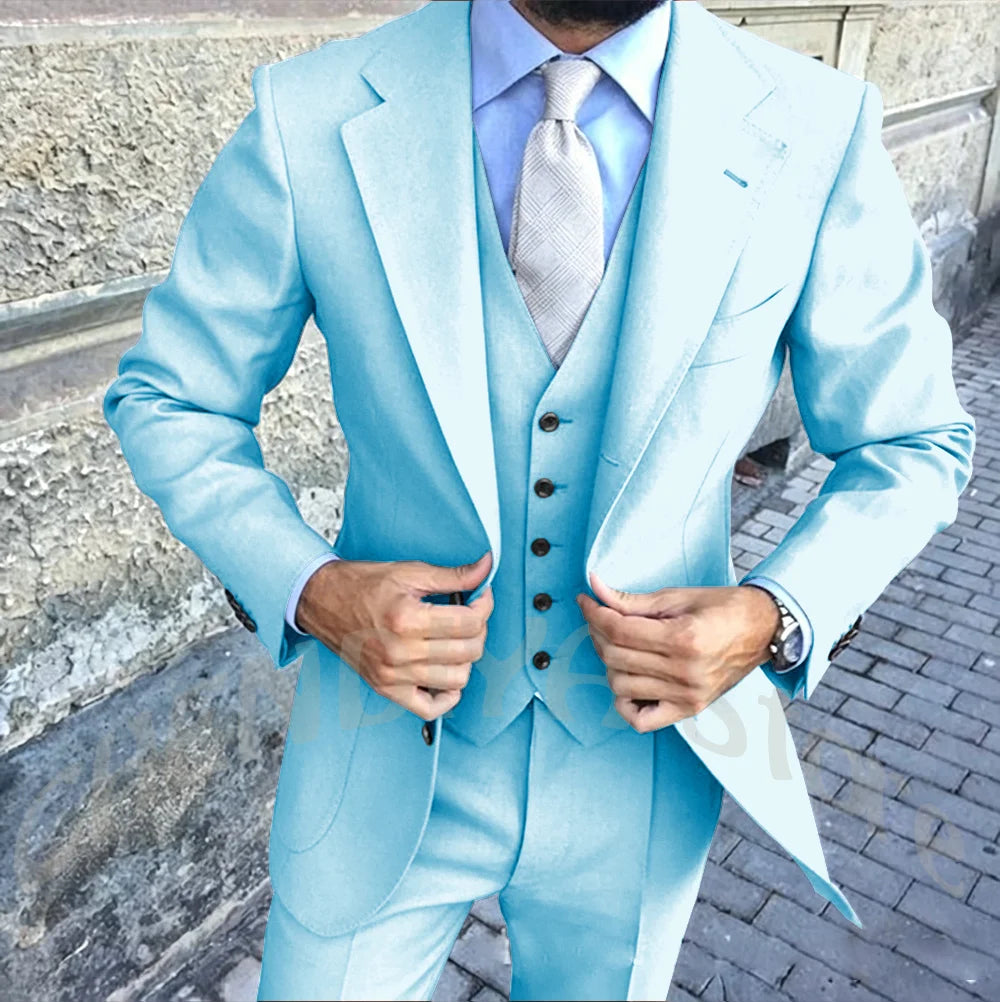 Latest Design Brown Man Work Suit Groom Tuxedos Notch Lapel Mens Business Suits Wedding  Dress Suit Sets (Jacket+Pants+Vest+Tie)