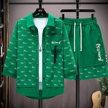 Chinese style Shirts + Pants summer 100% Cotton linen Sportswear Men's Casual Sets spring Male Fashion Chinese style trousers