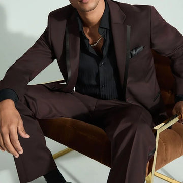 2 Pieces Men's Suits Wedding Groom Tuxedo High-end Boutique Male Blazer Set Work Commute Banquet Custom