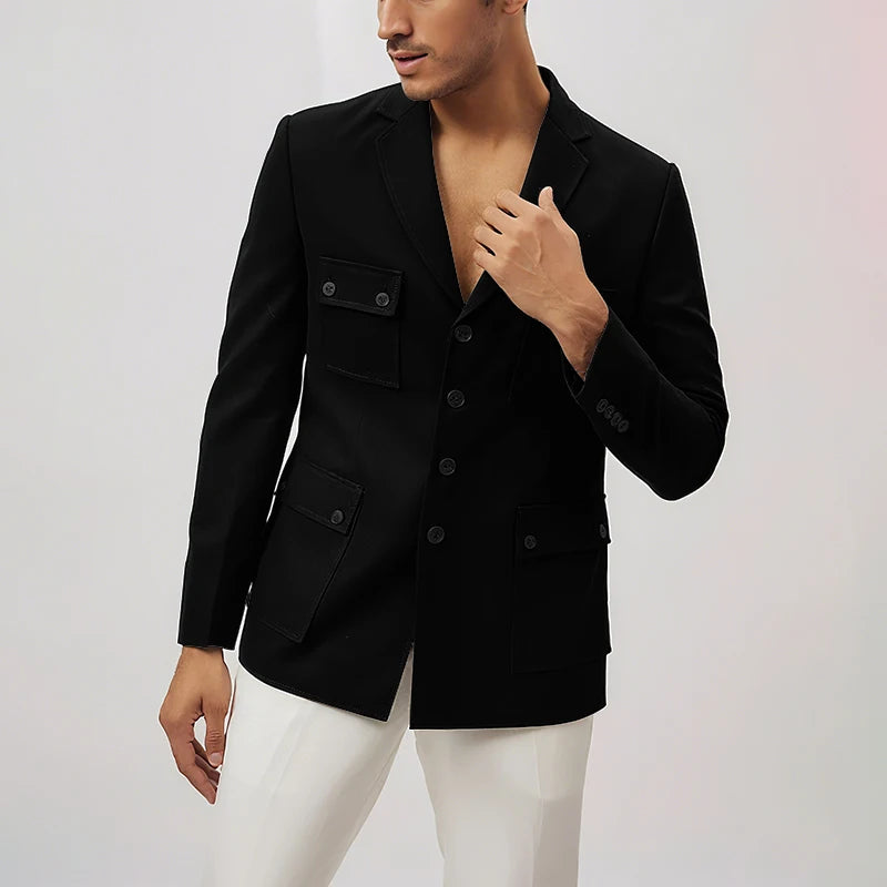 2025 New Style Stylish Men's Suit 2 Pieces Jacket Pants Casual Travel Commute Work Office Male Suits Set