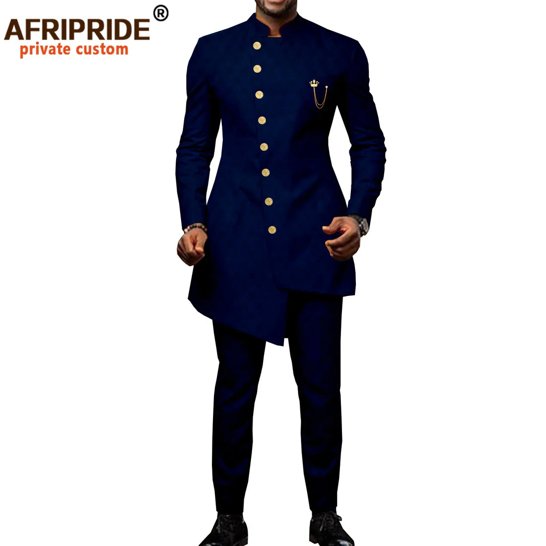 The New Selling 2023 Casual Fashion African National Printing Batik Cotton Men's Suit Two-piece Set Ropa Para Hombres  Men Suit