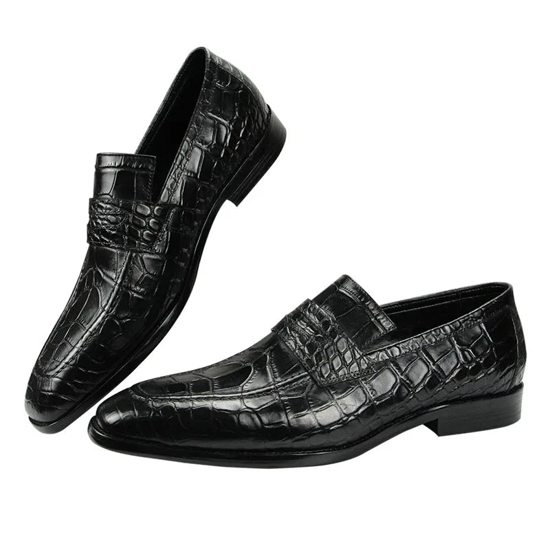 Classic Italian Men's Leather Shoes Handmade Slip-On Casual Oxford Designer Outdoor Driving Luxury Black Business Office Shoes