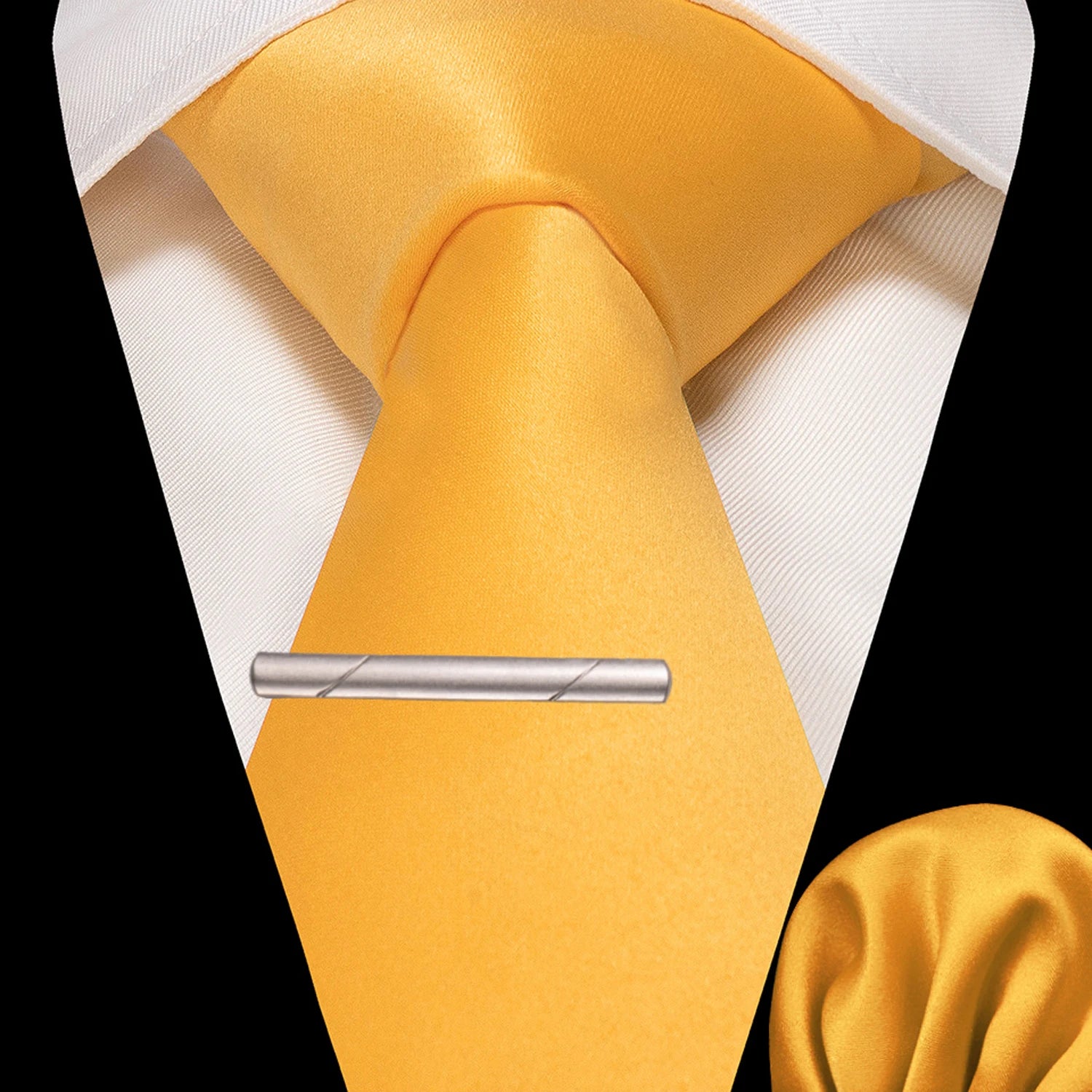 JEMYGINS Solid polyester Men Tie Handkerchief tie clip Set Blue Pink Mint Green Necktie for Wedding Party Business Accessories