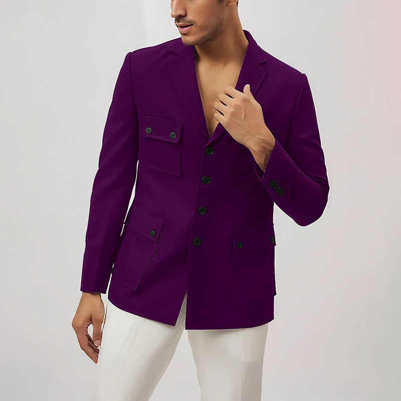 2025 New Style Stylish Men's Suit 2 Pieces Jacket Pants Casual Travel Commute Work Office Male Suits Set