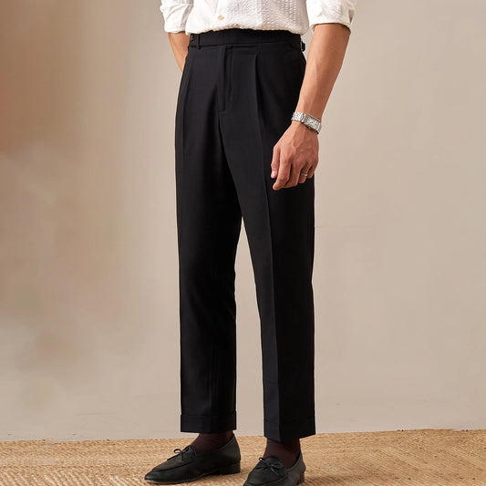 Calça masculino gentileper gentlemen's Business de alta qualidade vestido de lã vestido calças homens calças casuais nápoles calças versáteis