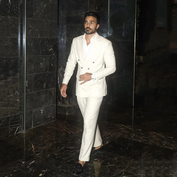 Luxury Double Breasted Wedding Suits For Men Blazers Pants Outfits Customized 2 Pieces Man Banquet Groom Tuxedos Costumes Homme