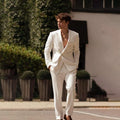 2 Piece White Wedding/Business Slim Fit Formal Suits For Men Costume Homme High Quality Fashion Male Blazer Pants Groom Tuxedos