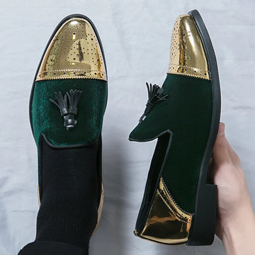 New Men Suede Leather Casual Luxury Brand Handmade Penny Loafers Slip On Flats Driving Dress Shoes Black Green Moccasins