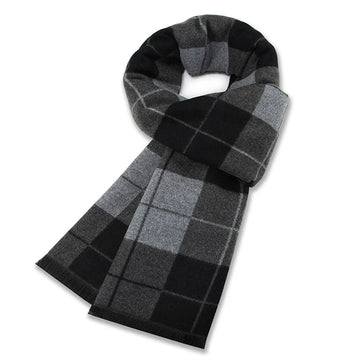 Luxury Scarf Man Winter Warm Wool Scarf For Men Cashmere Silk Scarves Casual Plaid Business Male Long Pashmina Shawls Muffler