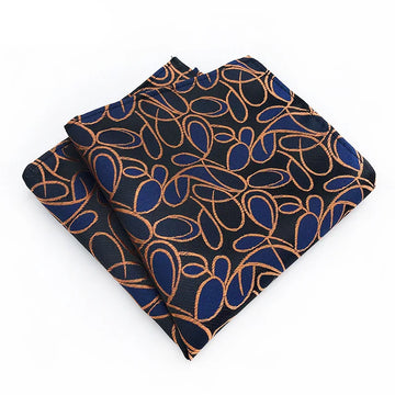 Handkerchief Man Suit Accessories Luxury Pocket Squares Paisley Vintage Hanky Silk Handkerchief For Men Blue White Chest Scarf