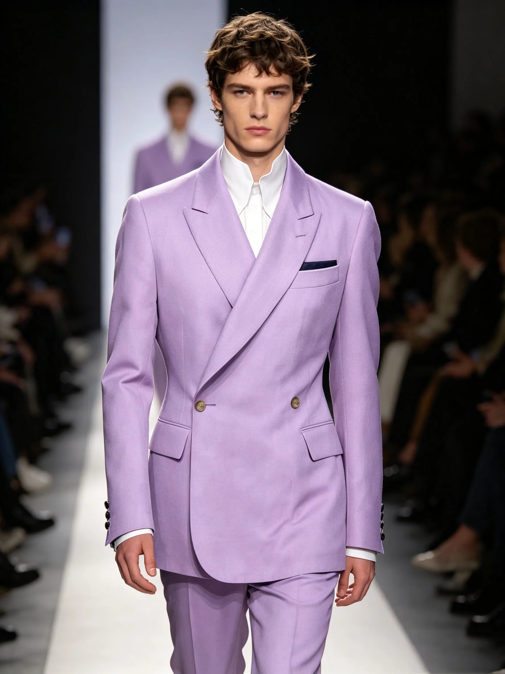Elegant Men's Linen Cotton Blazer Double Breasted Slim Fit Peak Lapel Breathable Wrinkle Resistant Summer Sport Coat For Wedding