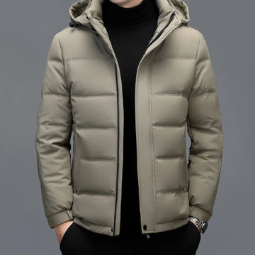 YX-2602 Winter New Men's Short Down Jacket Thickened And Velvet Warm Brand Authentic Business And Leisure White Duck Down Top