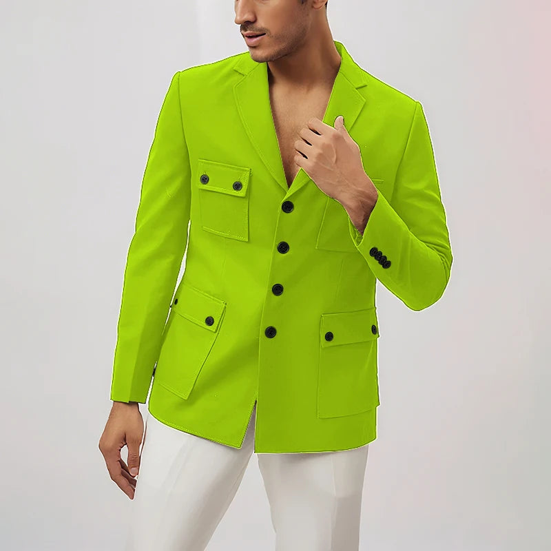 2025 New Style Stylish Men's Suit 2 Pieces Jacket Pants Casual Travel Commute Work Office Male Suits Set
