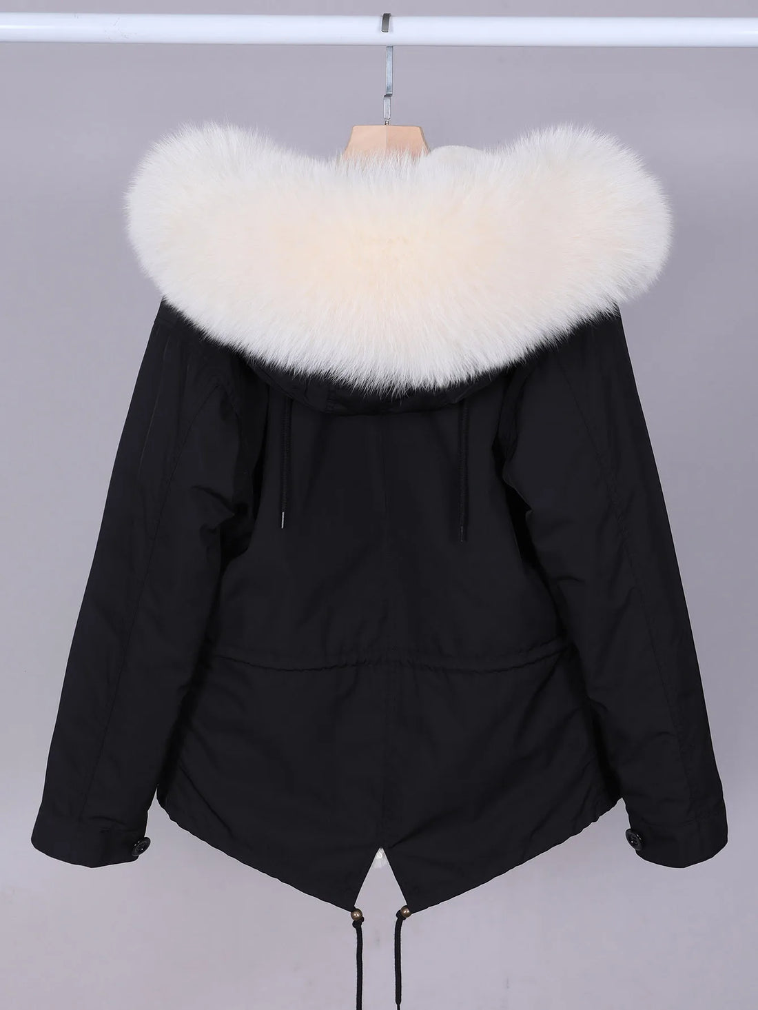 Natural Real Fur Collar Winter Snow Woman Jacket Detachable Inner Lining Warm Hooded Parka Coat for Cold Weather