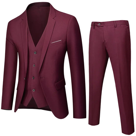 J11 Men's suit two-piece Korean style slim suit men's business professional formal wear best man groom wedding dress