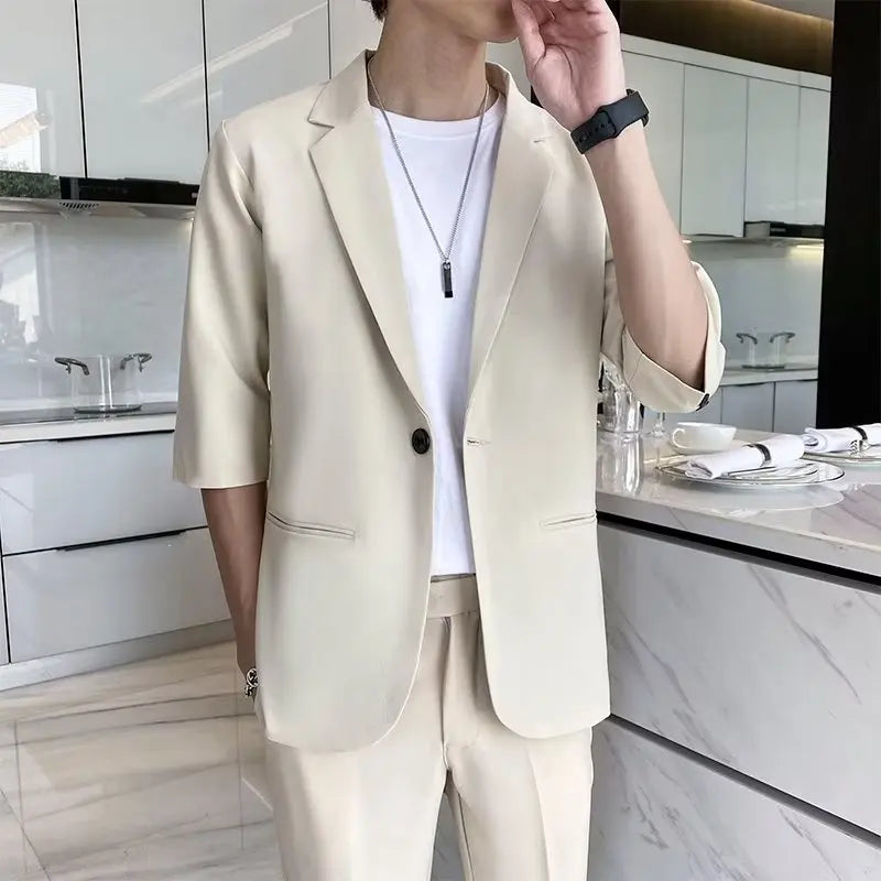 Single Breasted Suit Top Spring Autumn Men's Suits Men's Korean Style Clothes Man Jackets Blis Eer De Hombre Mens Blazzer Blaser