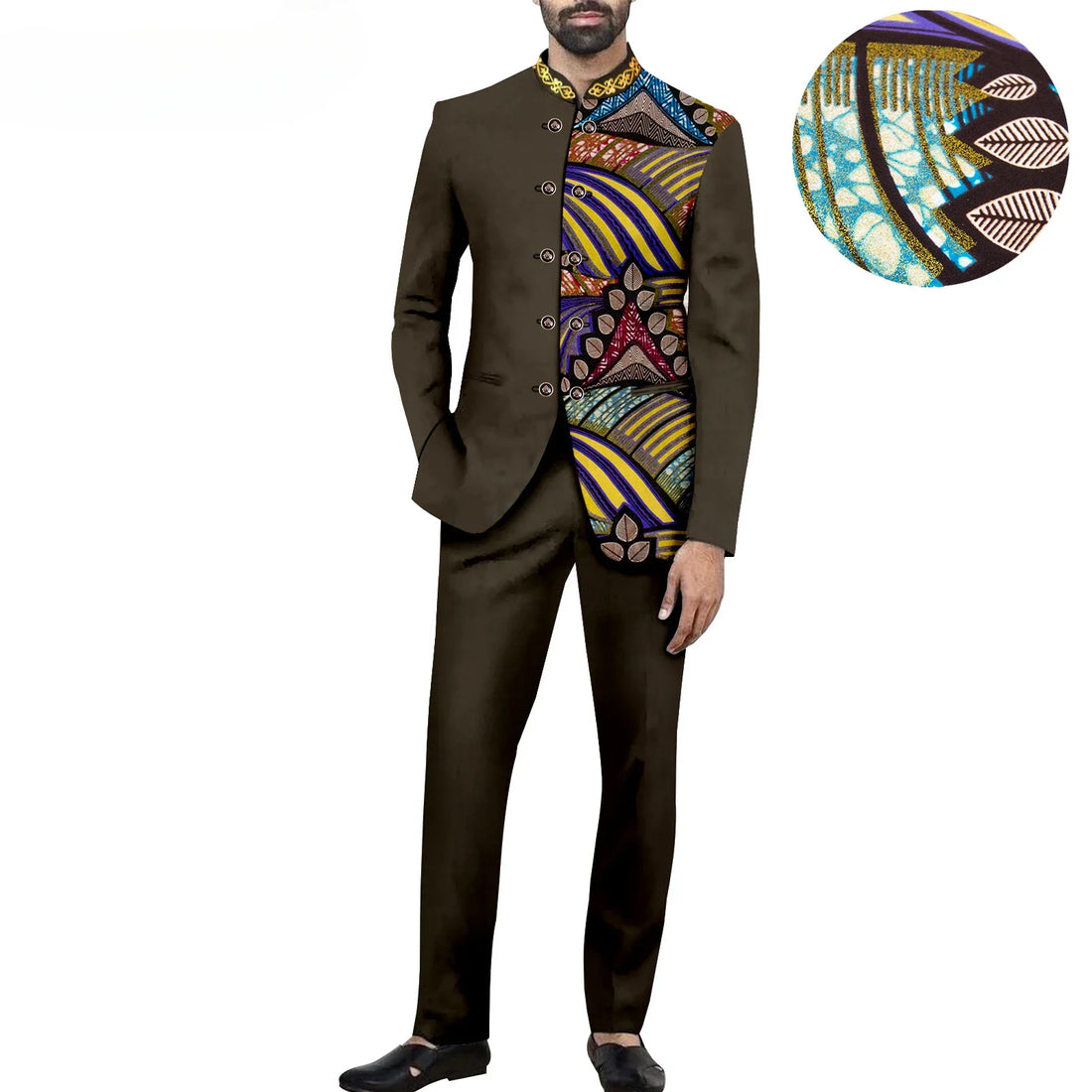 Mens Luxurious Business Men's Suit for Wedding Party Tuxedos Slim Fit Peak Lapel Suits Male(Jacket+Pants) Costume Homme