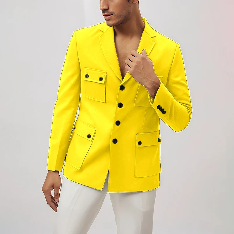 2025 New Style Stylish Men's Suit 2 Pieces Jacket Pants Casual Travel Commute Work Office Male Suits Set