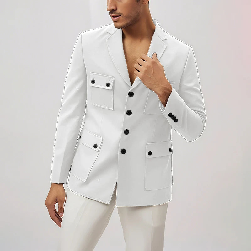 2025 New Style Stylish Men's Suit 2 Pieces Jacket Pants Casual Travel Commute Work Office Male Suits Set